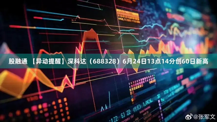 股融通 【异动提醒】深科达（688328）6月24日13点14分创60日新高
