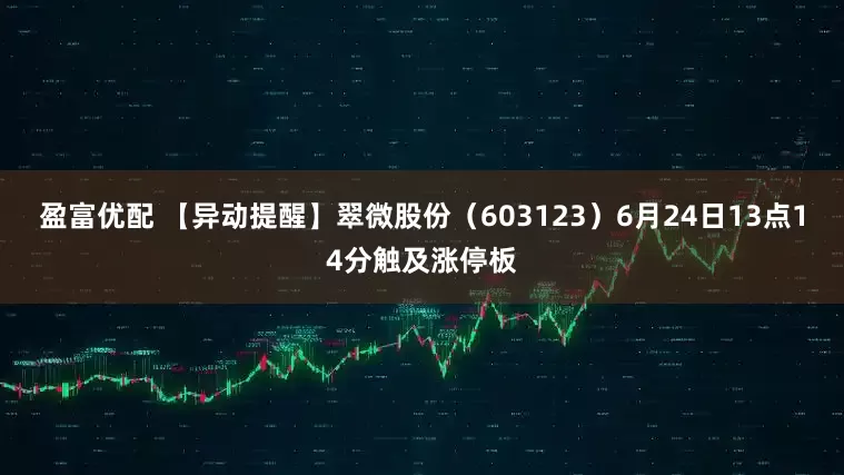 盈富优配 【异动提醒】翠微股份（603123）6月24日13点14分触及涨停板