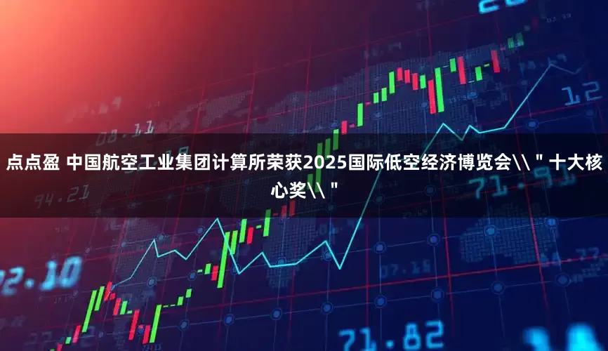 点点盈 中国航空工业集团计算所荣获2025国际低空经济博览会\＂十大核心奖\＂